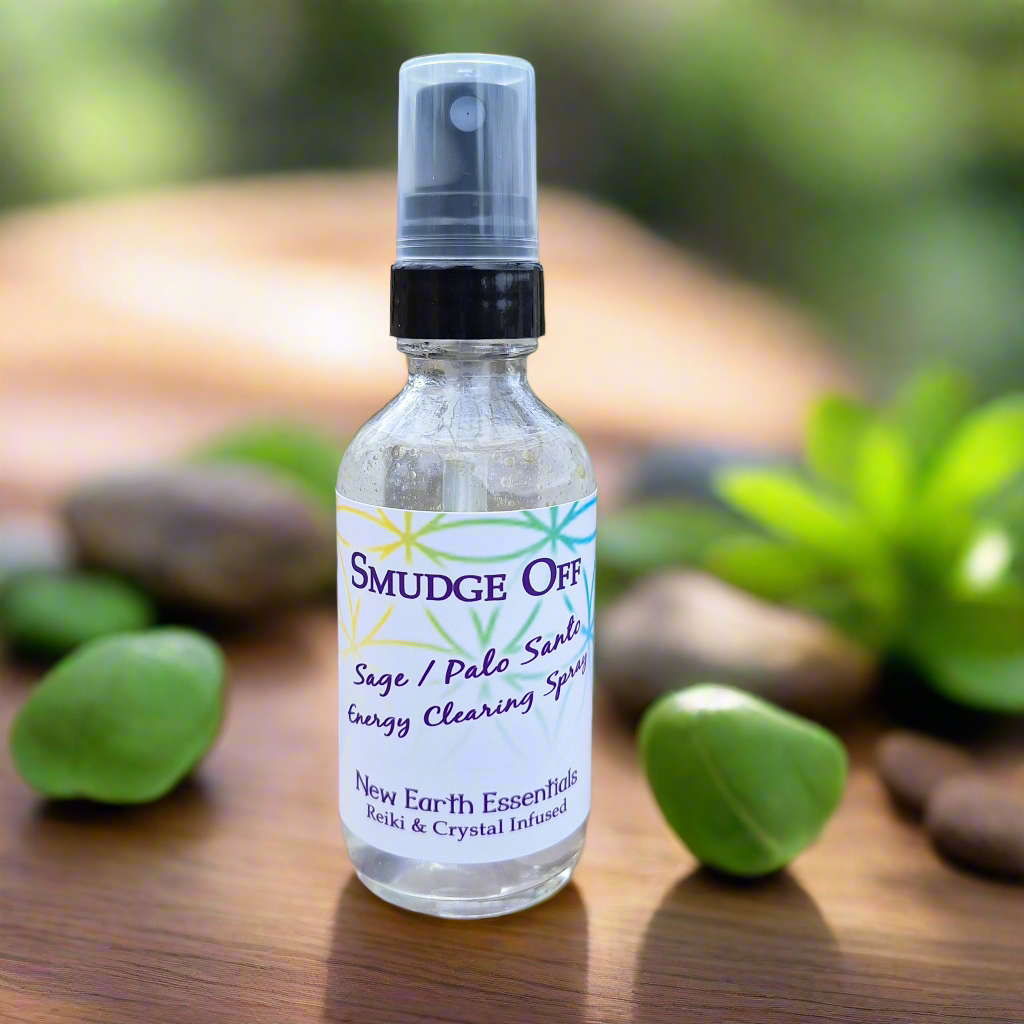 Smudge Off - Sage/Palo Santo Mist – New Earth Essentials, LLC Smudge Off - Sage/Palo Santo Mist – New Earth Essentials, LLC