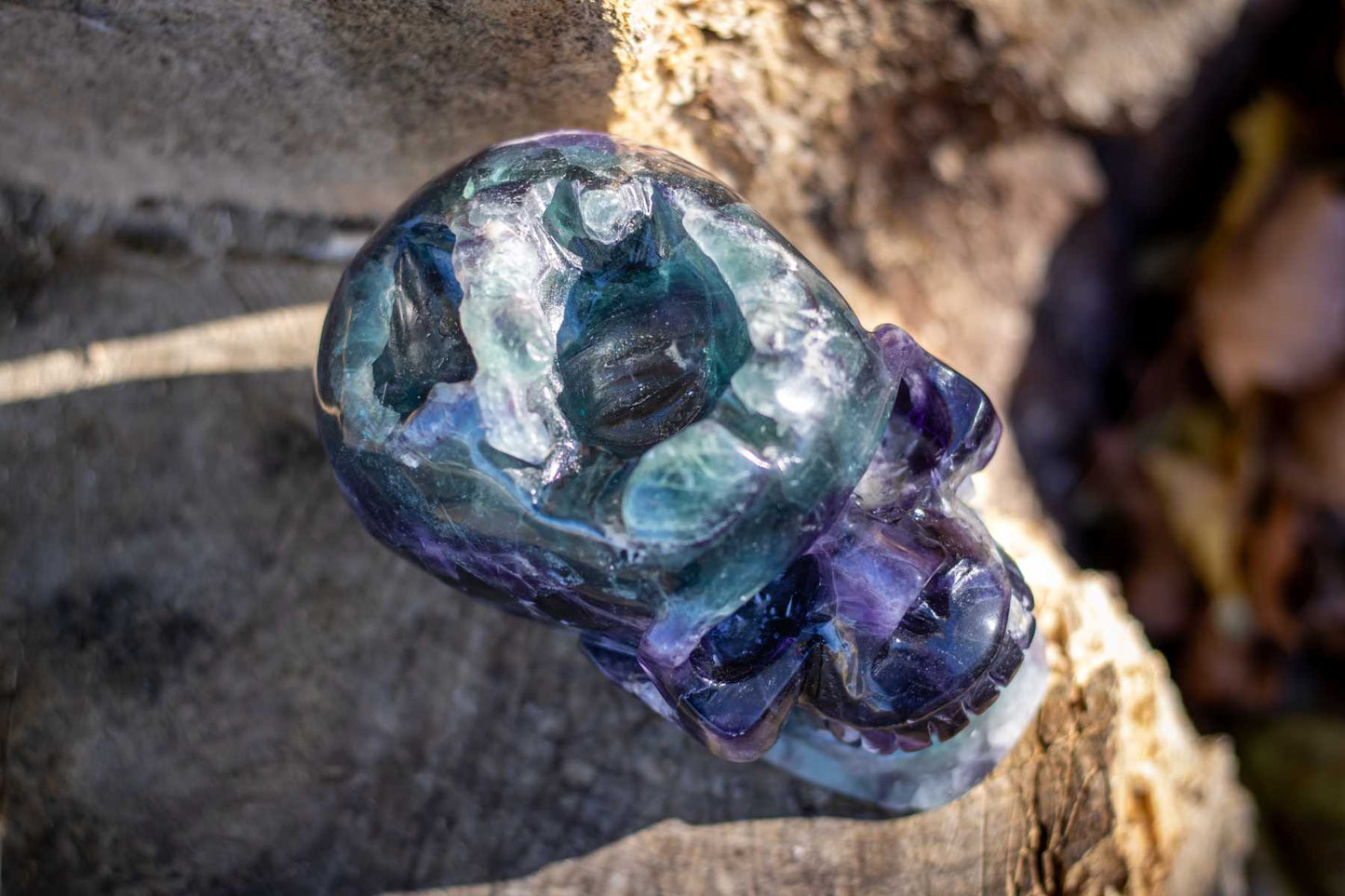 Rainbow Fluorite Skull