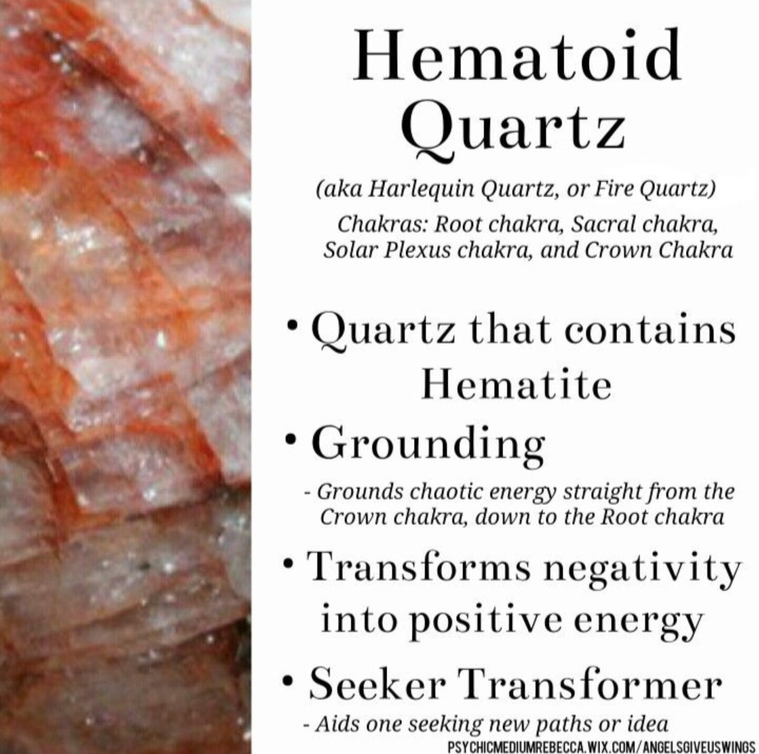 Hematoid (fire) Quartz bracelet 4mm