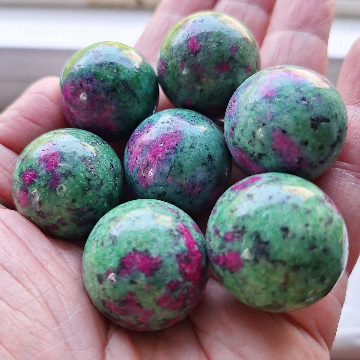 Ruby Zoisite mini spheres